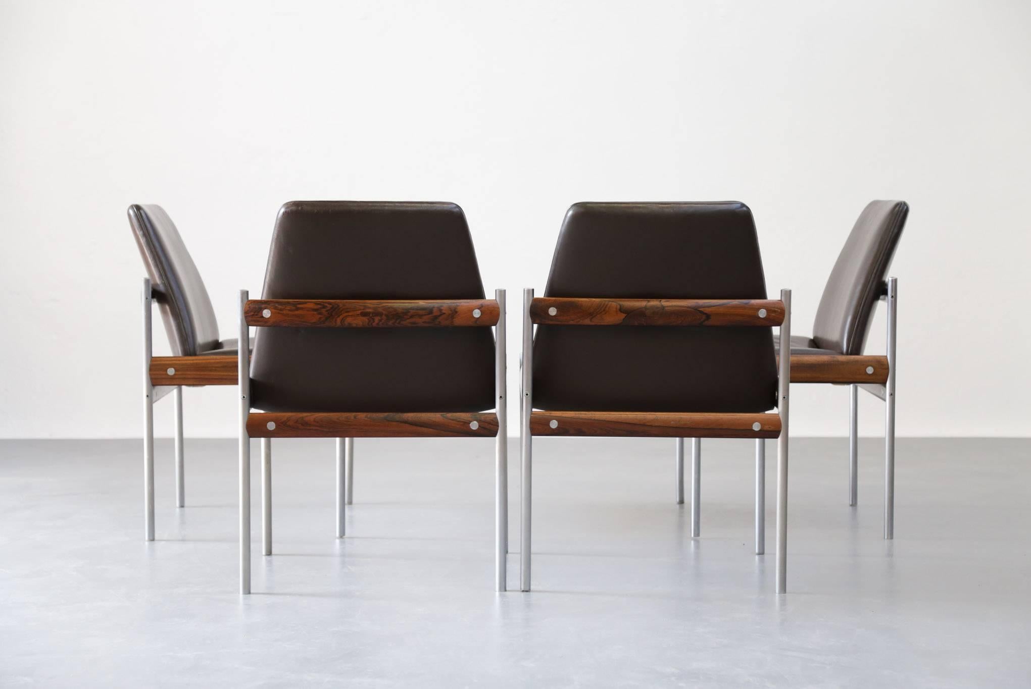 Scandinavian Modern Rare Set of Four Scandinavian Chairs by Sven Ivar Dysthe, Danish