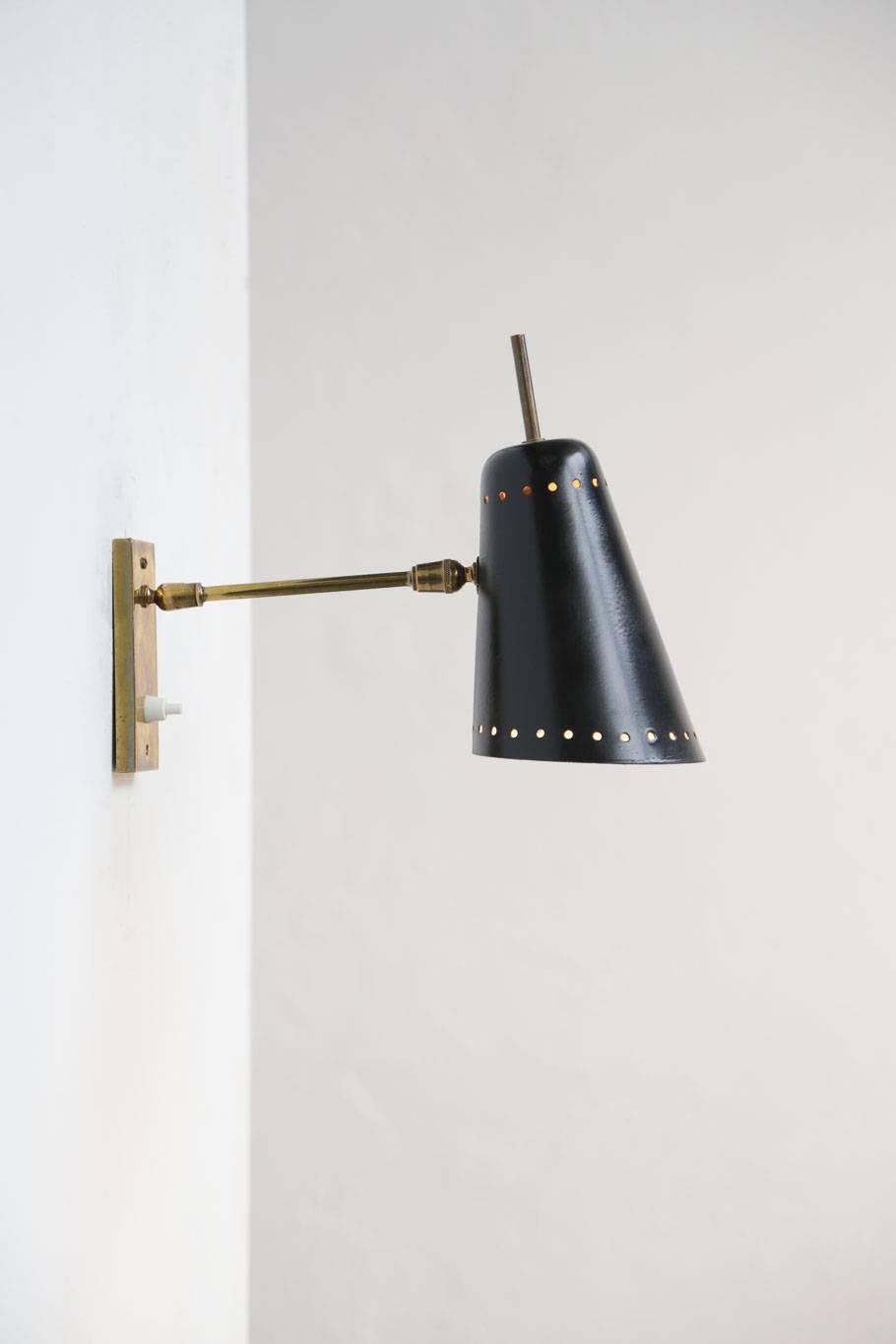 Metal Wall Sconce 1960s, French