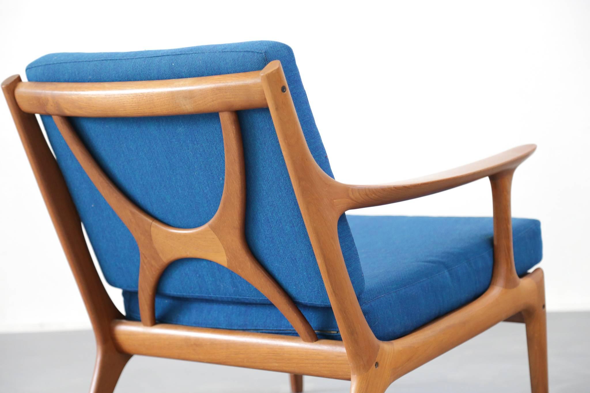 20th Century Scandinavian Blue Chair, 1960s