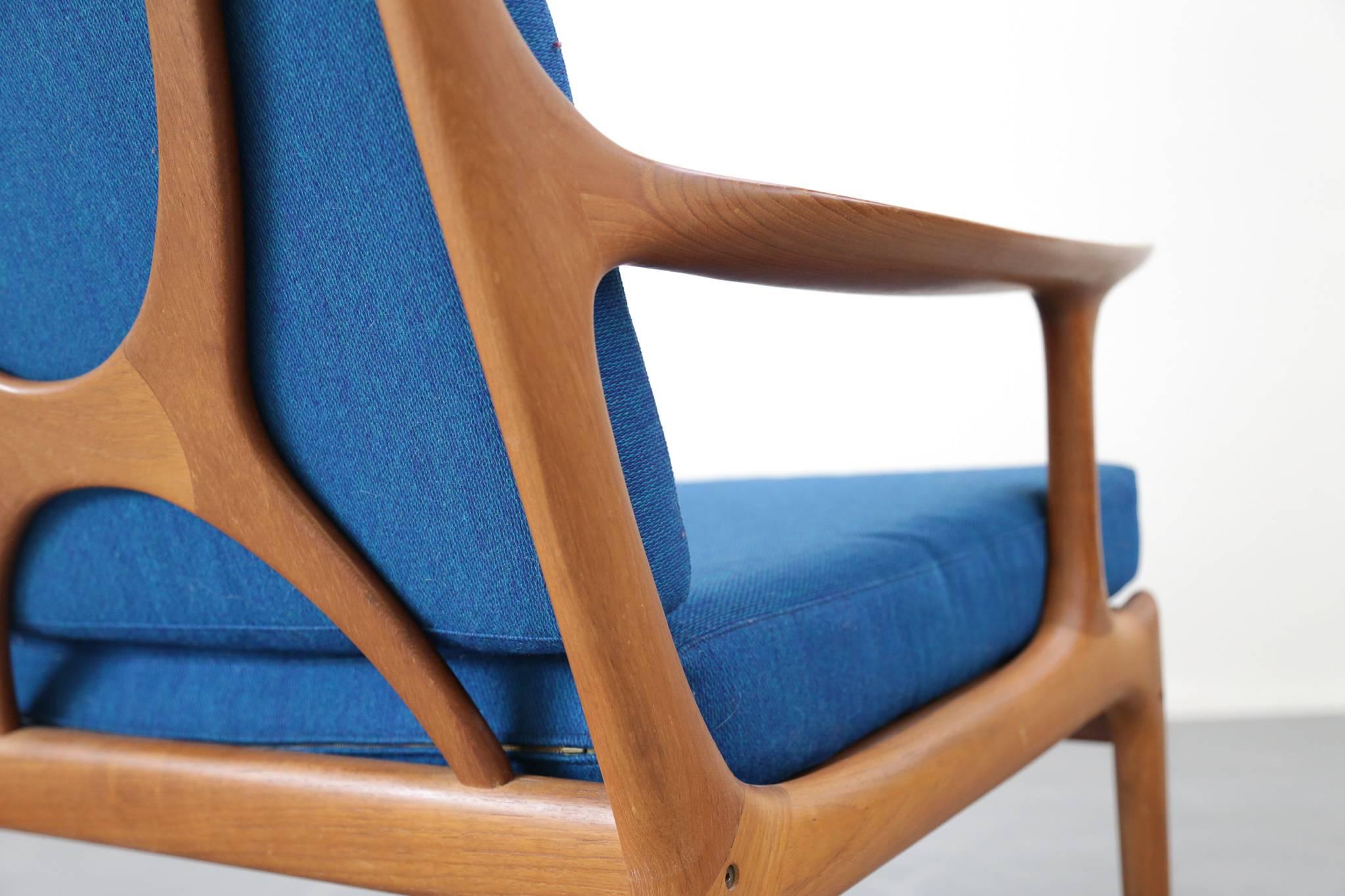 Scandinavian Blue Chair, 1960s 2