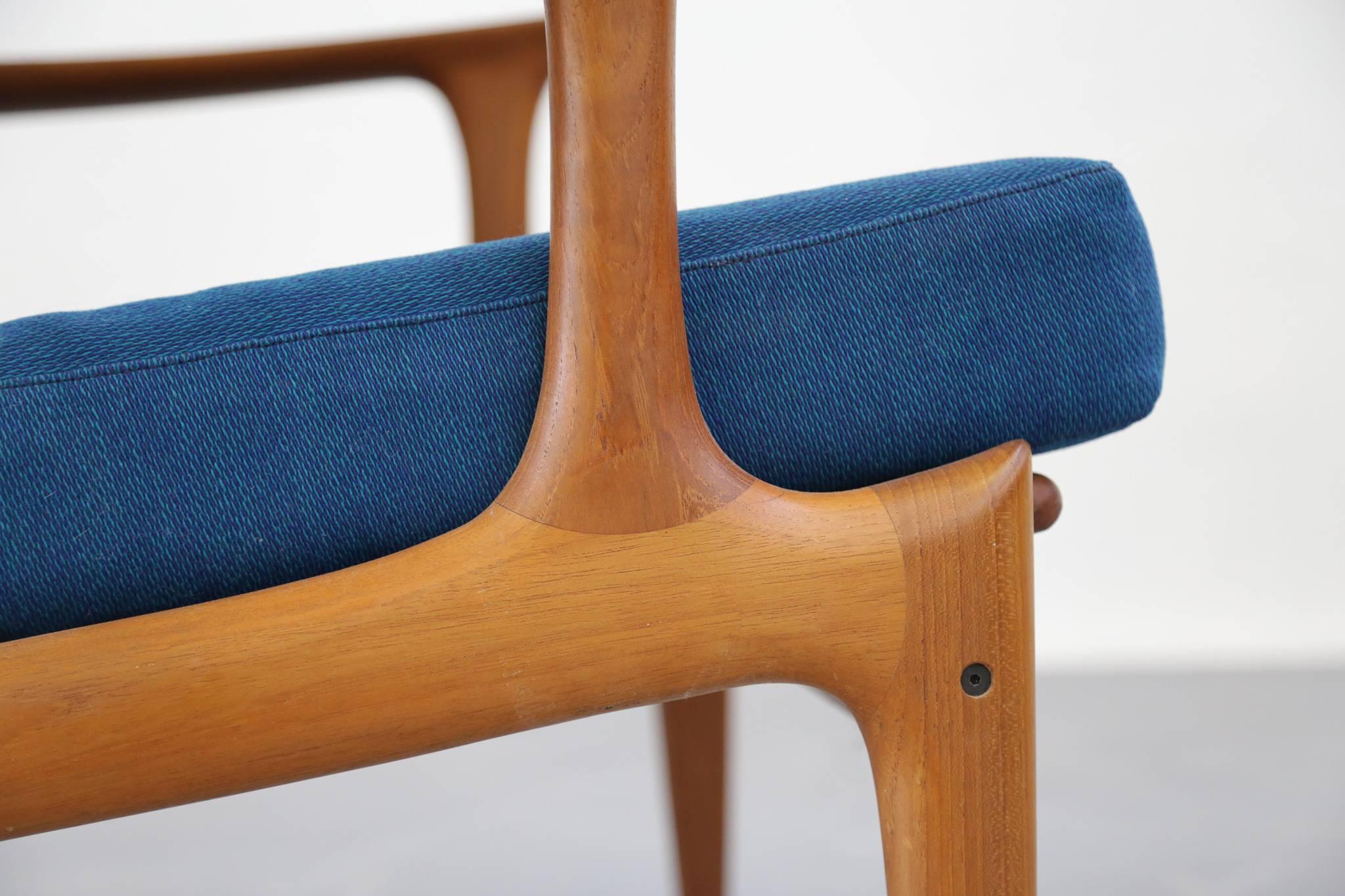Scandinavian Blue Chair, 1960s 3