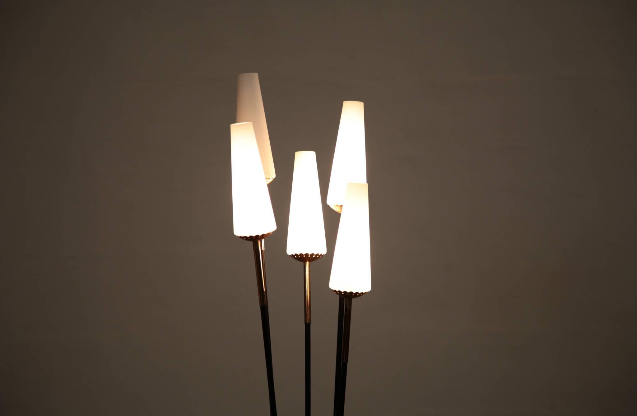 Floor Lamp Italian Design Opaline Vintage 2