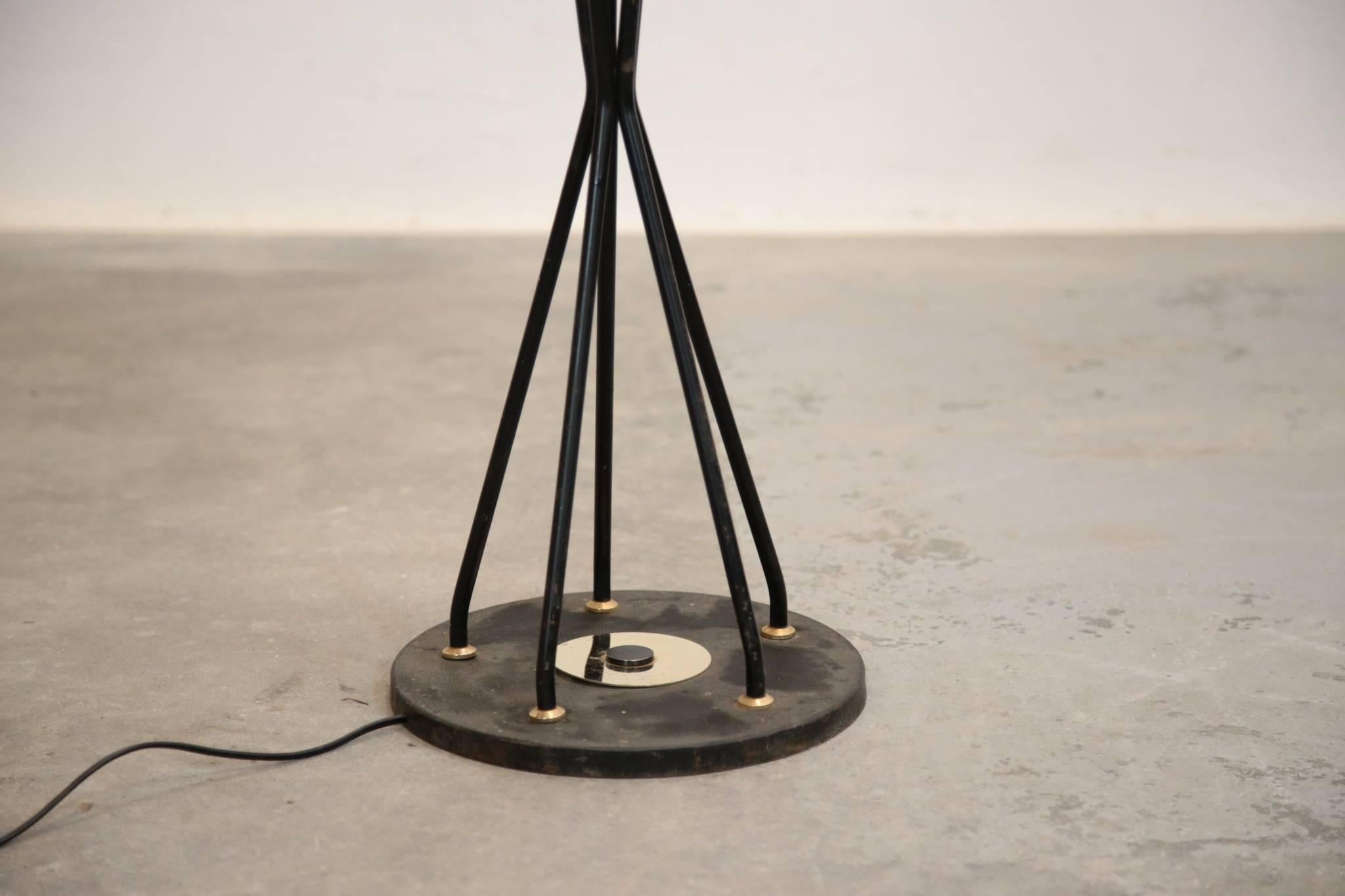 20th Century Floor Lamp Italian Design Opaline Vintage