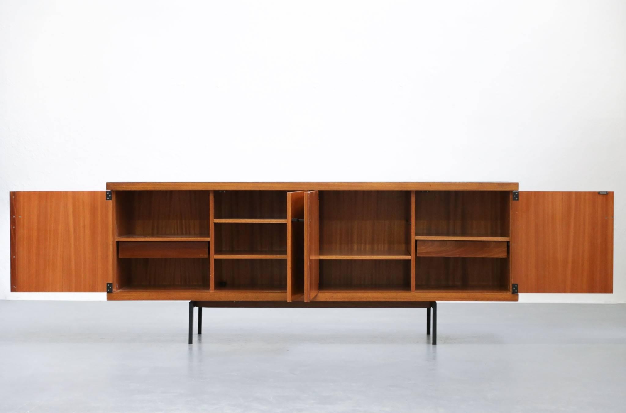 Steel French Sideboard in the Style of Alain Richard, 1960s, Midcentury