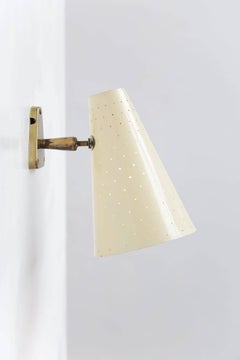 Large Wall Light Perforated, 1950s, Midcentury in Stilnovo Style