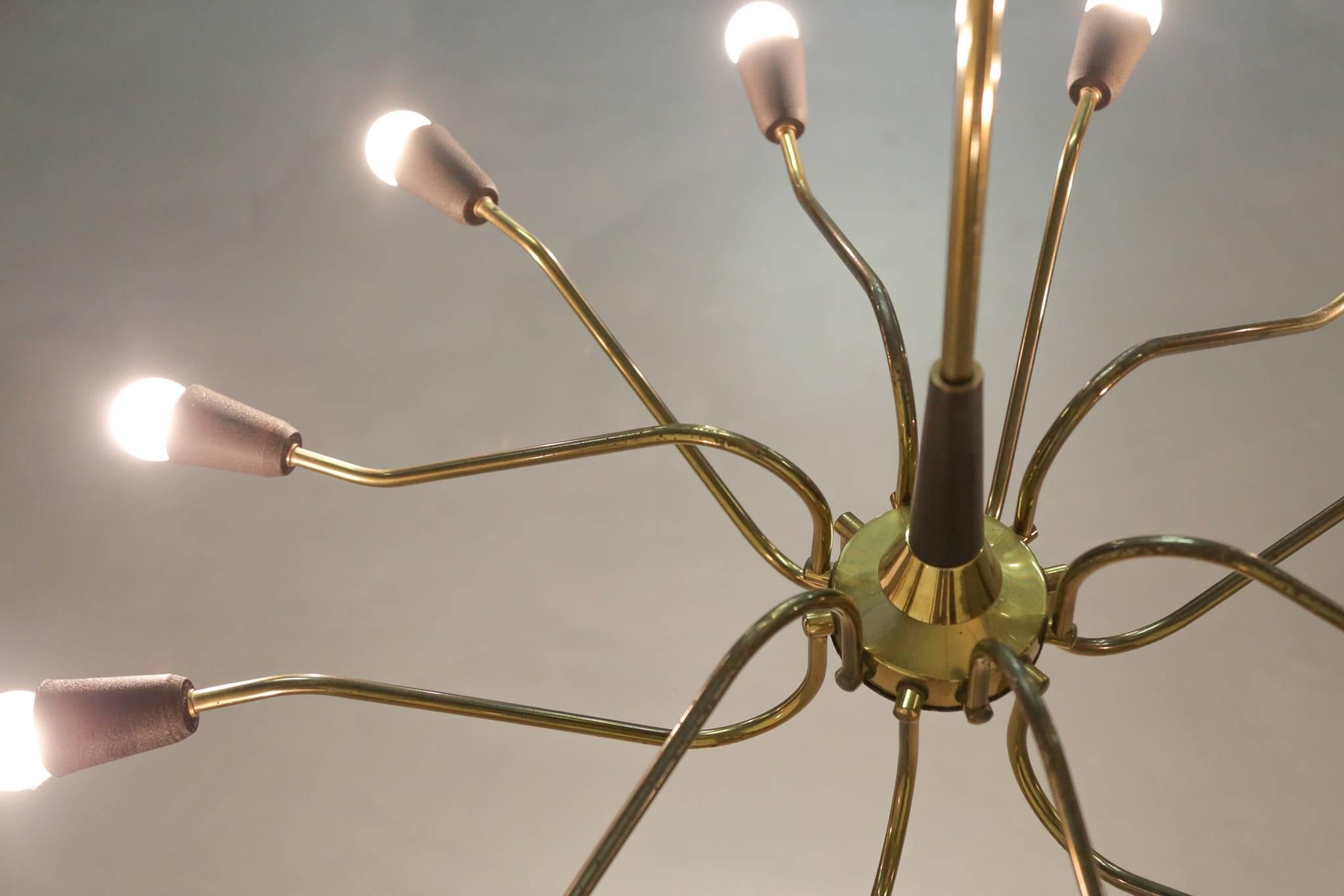 Italian Chandelier in the Style of Stilnovo, 1960s 1