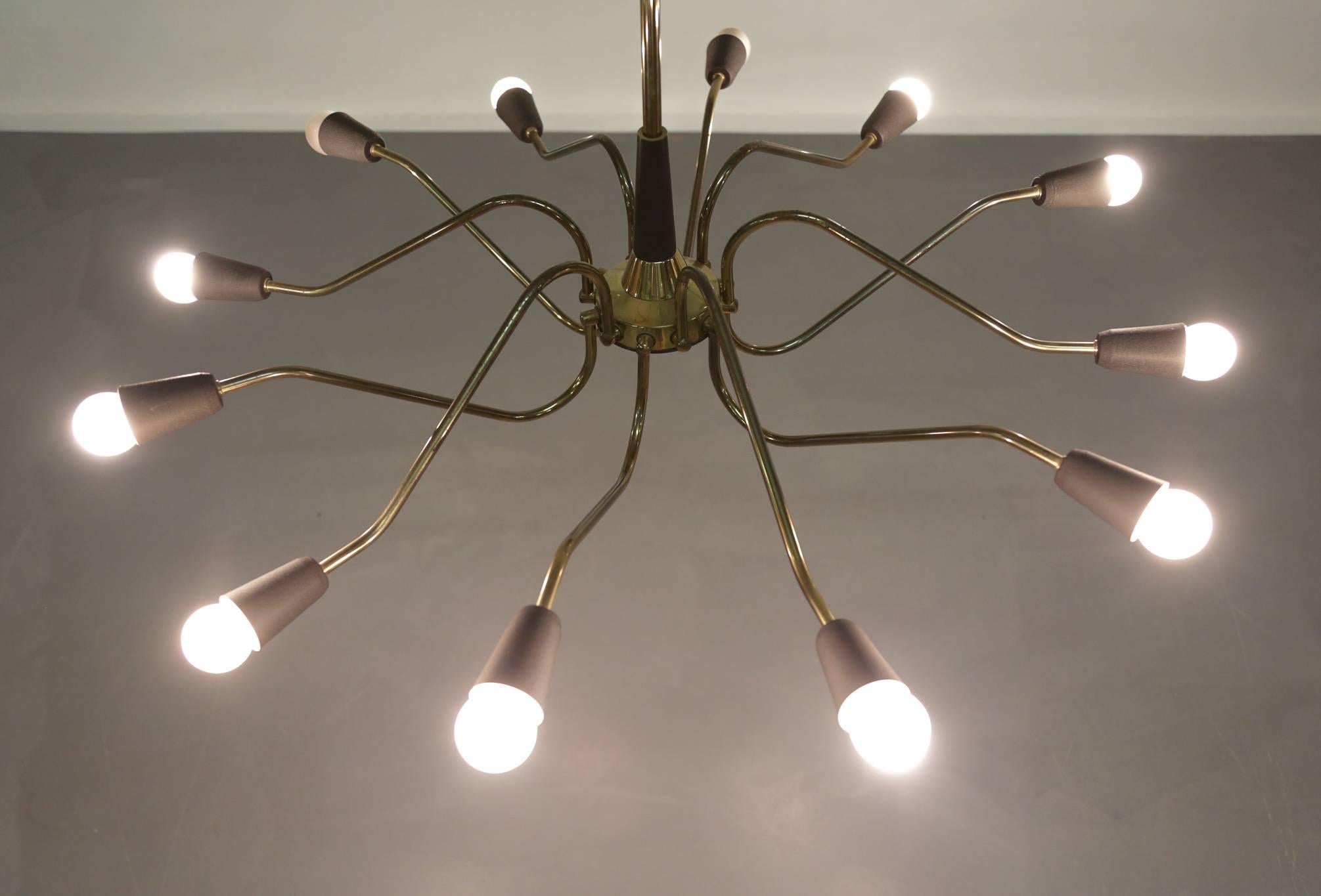 Italian Chandelier in the Style of Stilnovo, 1960s 2