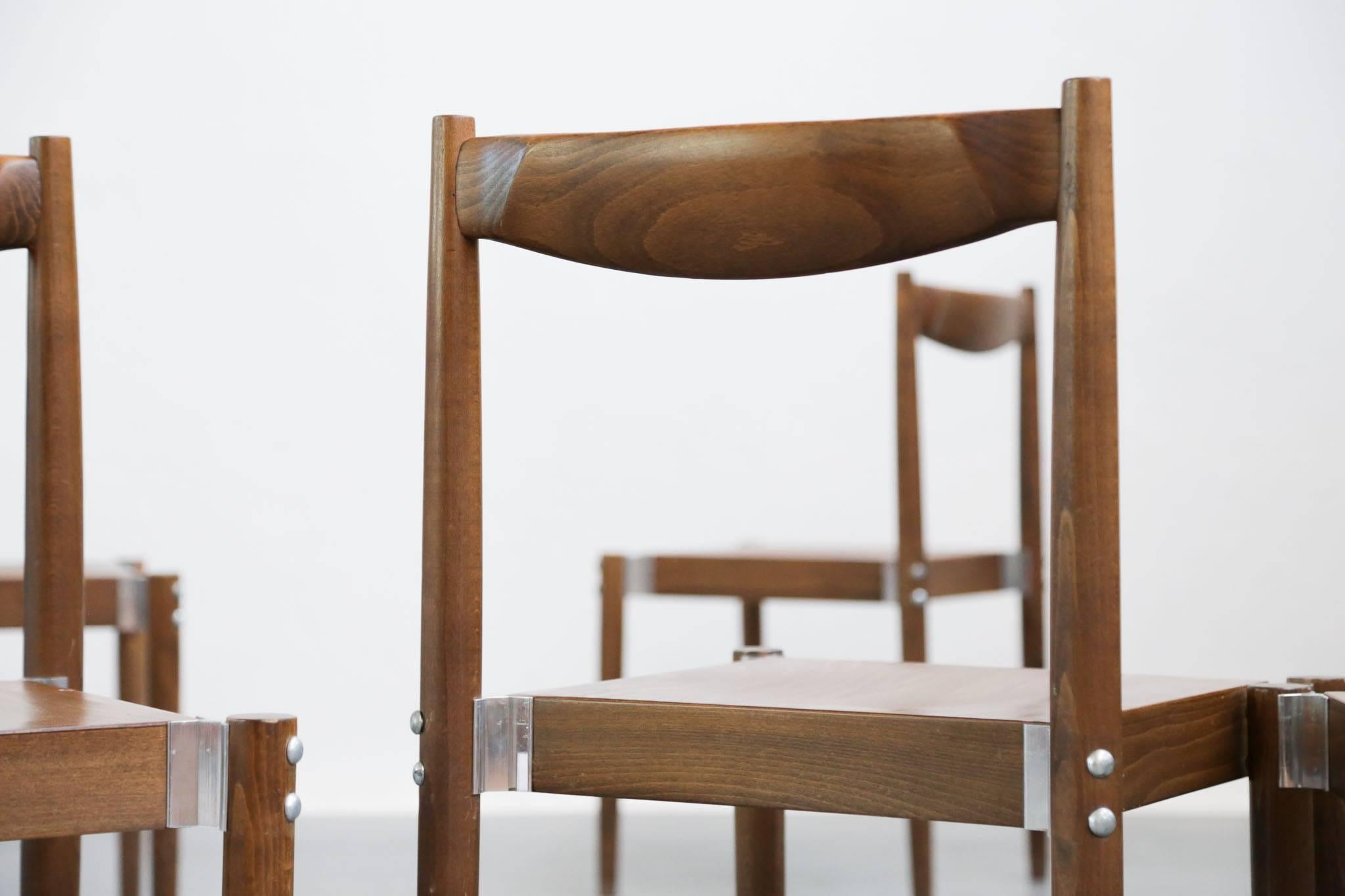 Wood Set of 14 Design Chairs, Scandinavian, 1970s