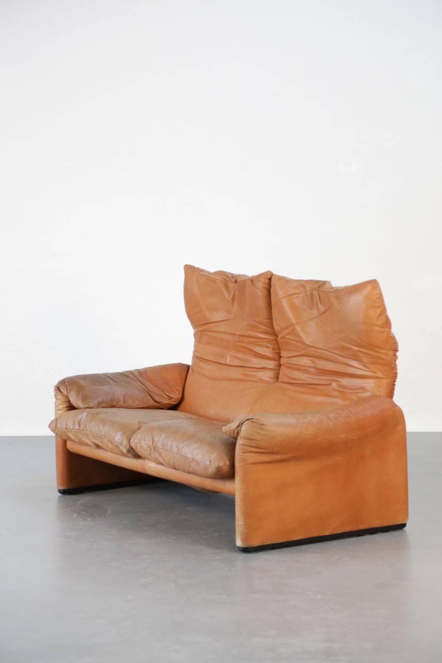 Sofa Maralunga Vico Magistretti for Cassina In Fair Condition In Ternay, Auvergne-Rhône-Alpes