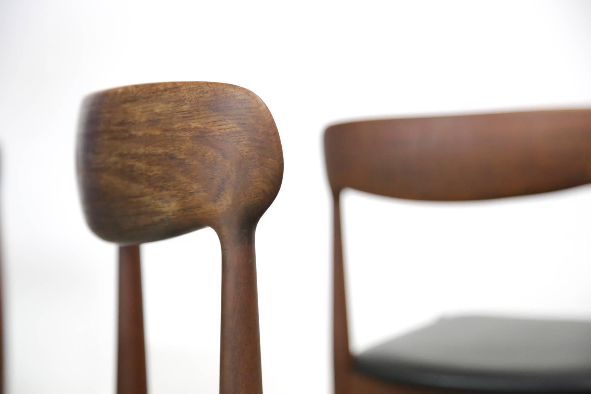 Scandinavian Modern Set of Five Danish Chairs, Johannes Andersen