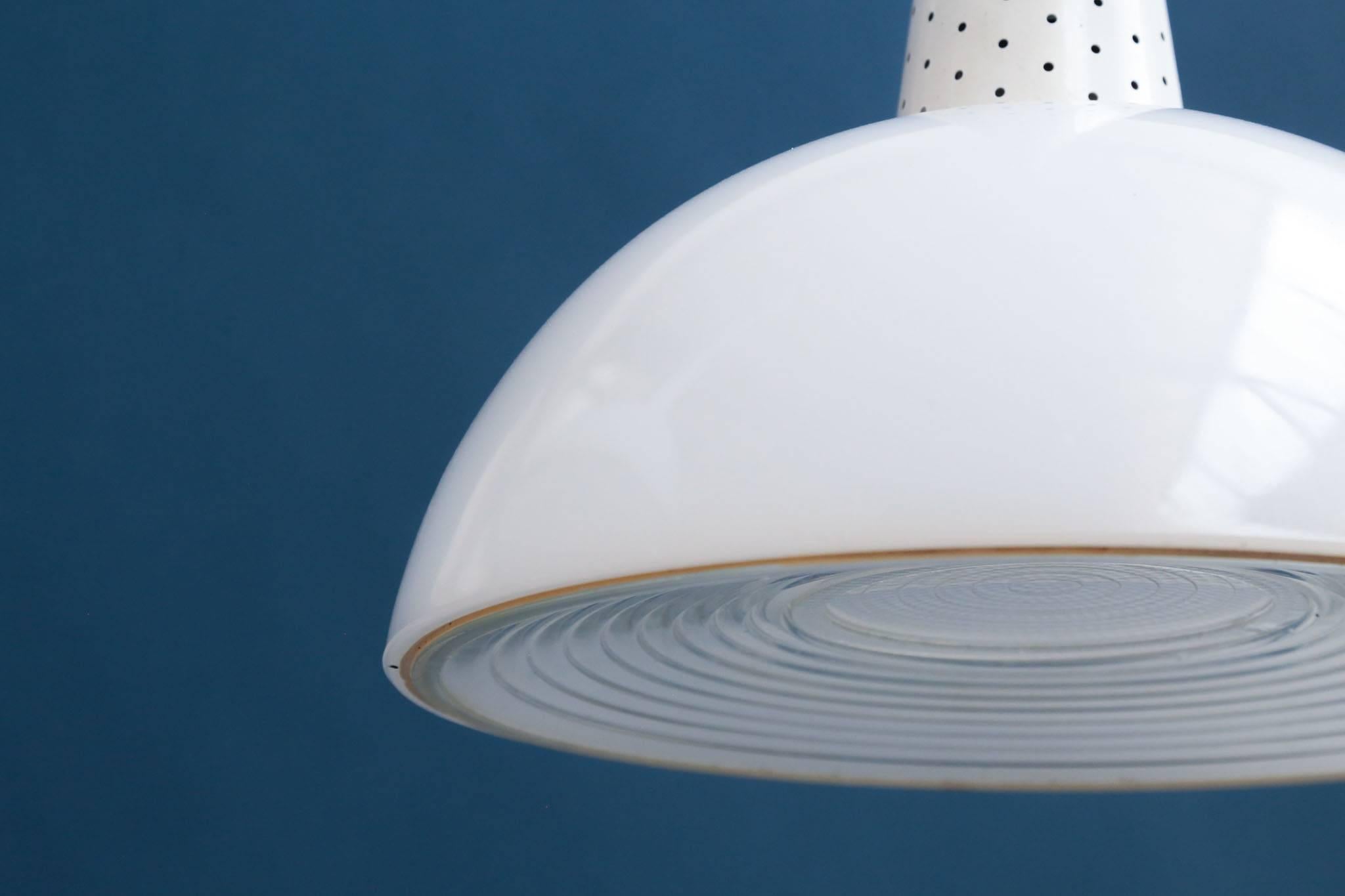 French Pendant Light Attributed to Mathieu Mategot for Holophane, 1960s