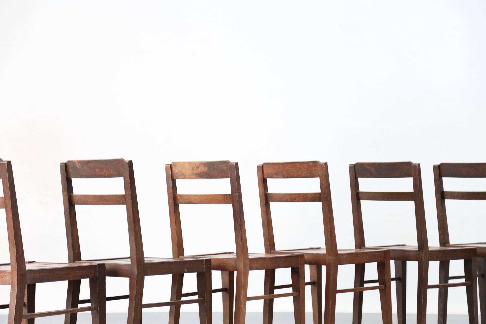 20ième siècle Ensemble de six chaises dans le style de Ren Gabriel, années 1960 en vente