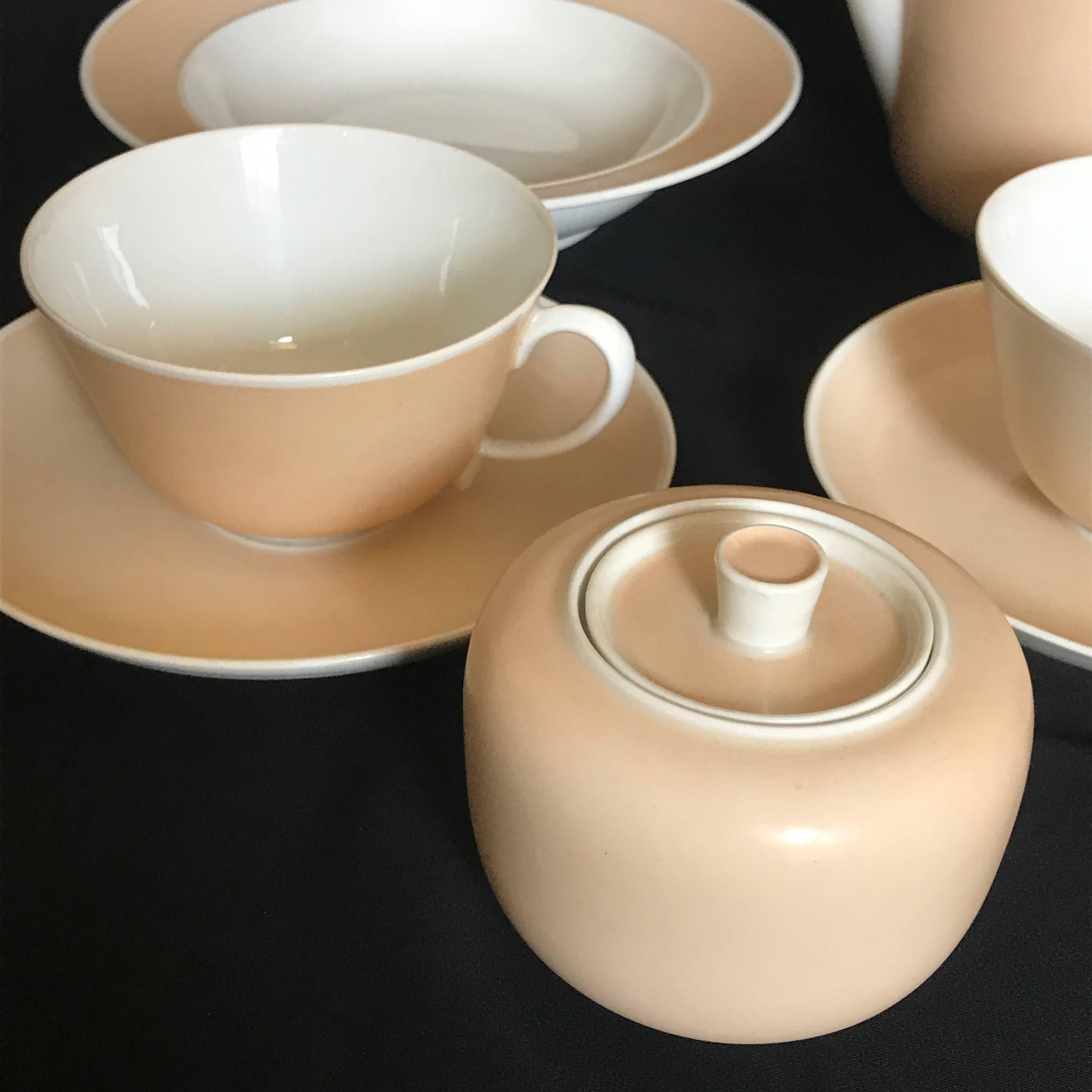 Tea Style Service Gio Ponti G. Gariboldi, Porcelain Richard Ginori Doccia, 1933 1