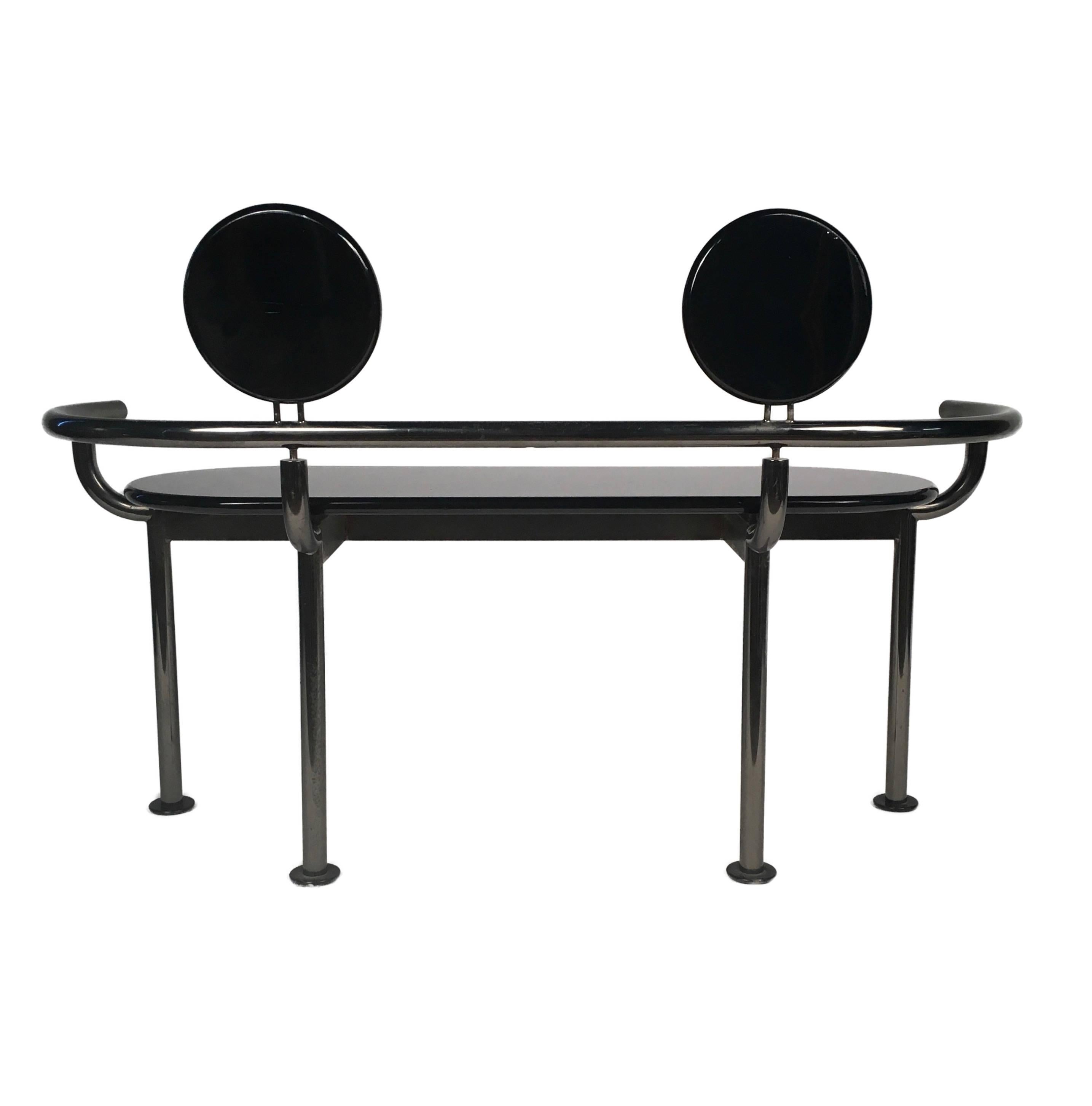 1980s Memphis Style Bench, Attributed to Ettore Sottsass 1