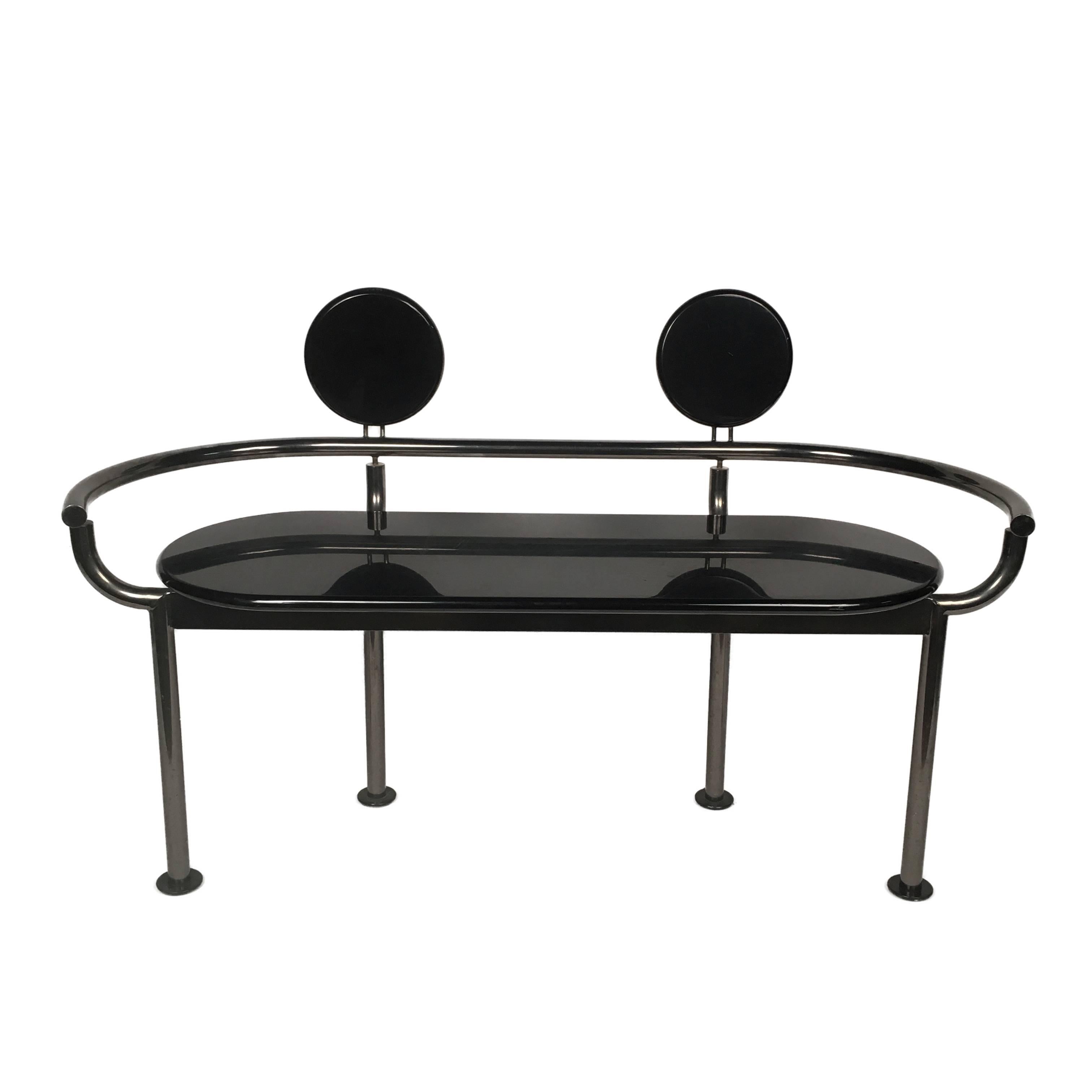 Mid-Century Modern 1980s Memphis Style Bench, Attributed to Ettore Sottsass