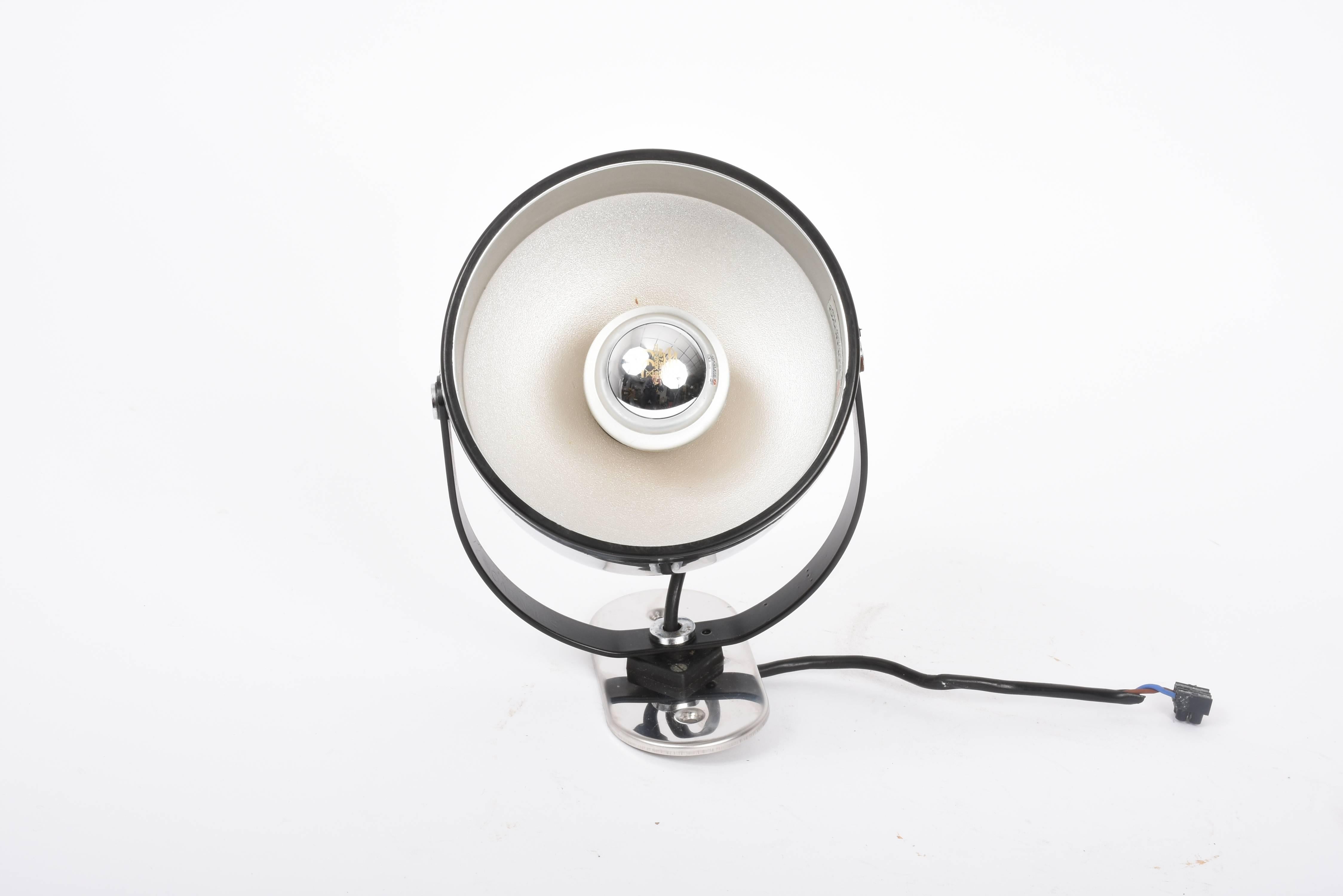 Midcentury Chrome Appliqué Lamp by Gae Aulenti for Stilnovo Spot Italy, 1960s In Good Condition In Roma, IT