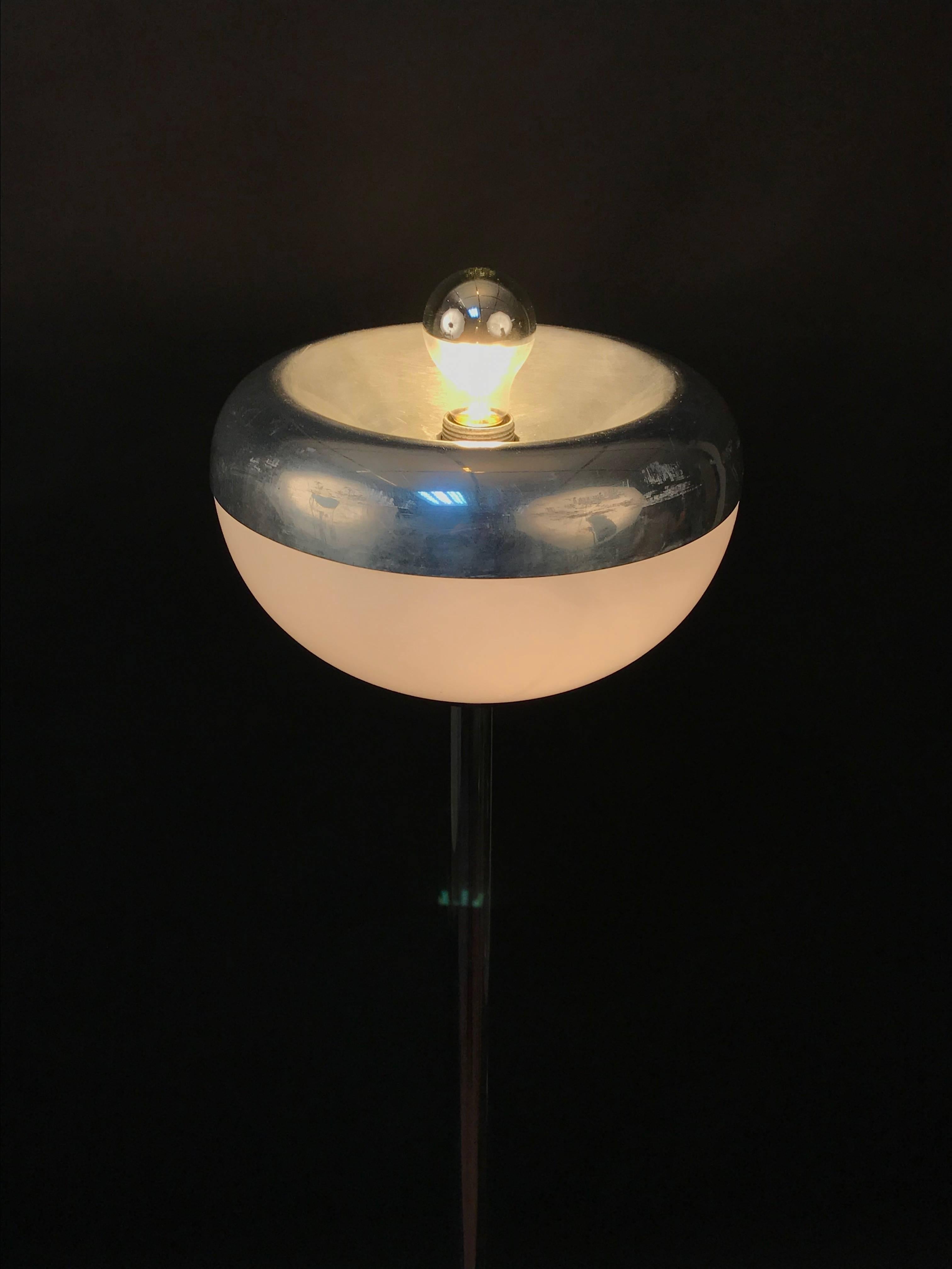 Floor Lamp Aluminium Metal Glass Vintage Manufactured in Italy, 1960s-1970s 3