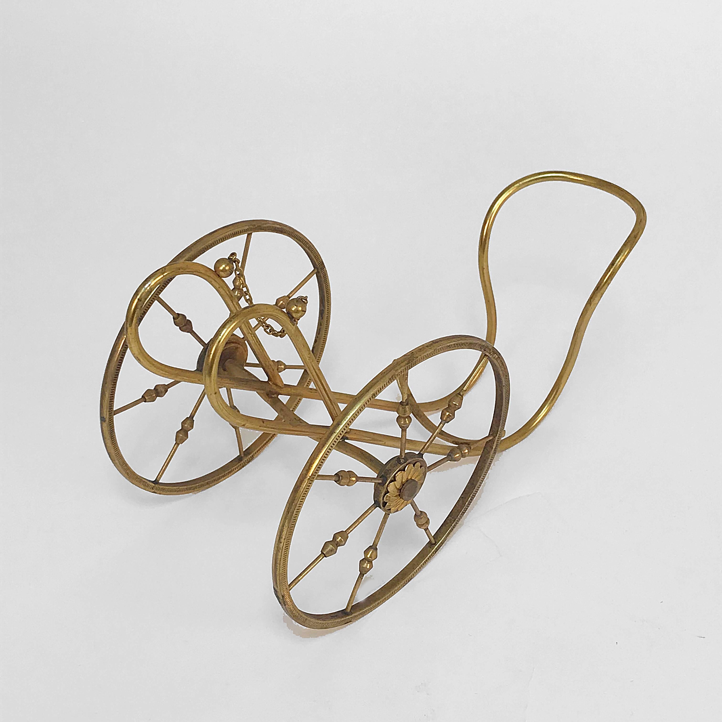 Bottle Rack in Gilded Brass, Italy, 1950s by Aldo Tura In Good Condition In Roma, IT