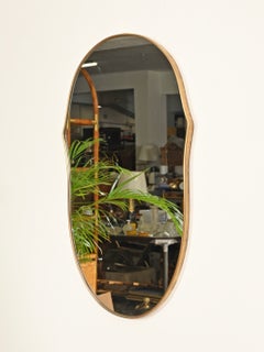 Gio Ponti Italian Organic Brass Mirror, Italy, 1950s