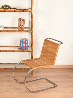 Set of 4 MR10 Rattan Chairs by Ludwig Mies Van Der Rohe for Knoll, 1960s