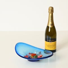 Deep Blue Decorative Murano Glass Bowl or Catchall, Italy, 1960s