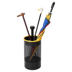 Special Edition Black & Yellow Cribbio Umbrella Stand by Barbieri, Italy, 1980s