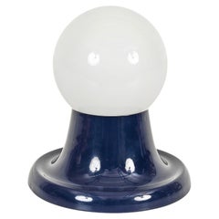 Lampada da tavolo "Light Ball" blu in stile Mid-Century, disegnata da Castiglioni per Flos, Italia, anni '60