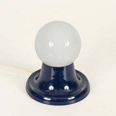 Lampada da tavolo "Light Ball" blu in stile Mid-Century, disegnata da Castiglioni per Flos, Italia, anni '60