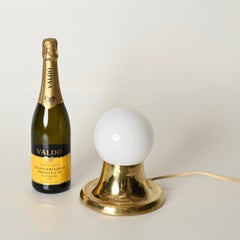 Coppia di lampade da tavolo “Light Ball” in ottone di Castiglioni, prodotte da Flos, Italia, anni ’60