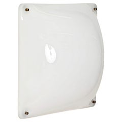 Luigi Molin, grande applique ou plafonnier « Nembo 33.3 » en plexiglas blanc, Italie, années 1970