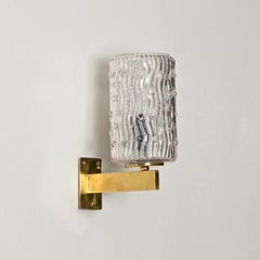 Barovier: Paar Wandleuchten aus Muranoglas und Messing, Italien, 1950er Jahre