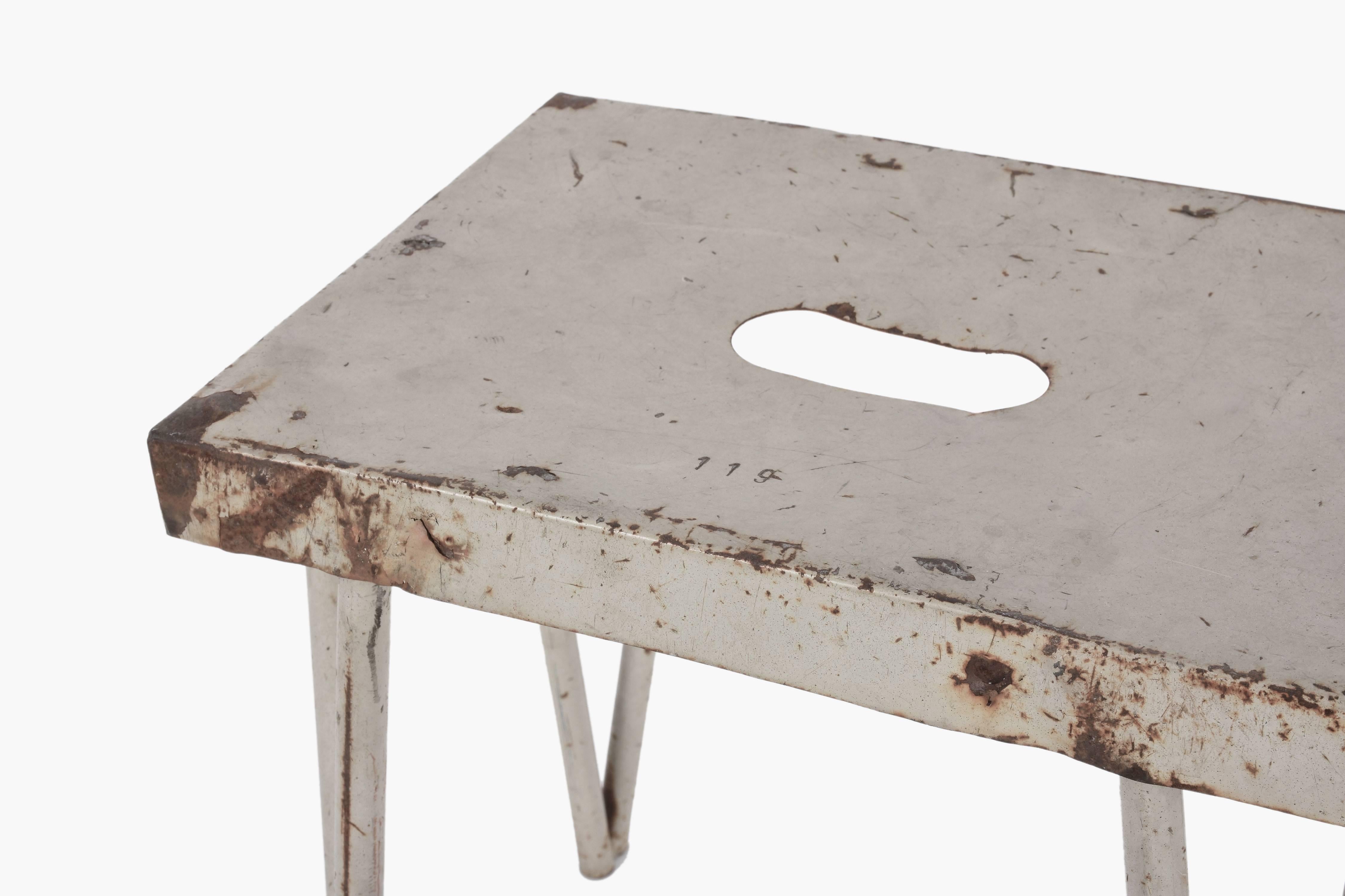 Mid-20th Century Industrial Style Stool, in Painted Iron 1950s, Italy