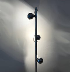 Italian Floor Lamp Design Luci Milano Three Magnetic Adjustable Globes, 1970s