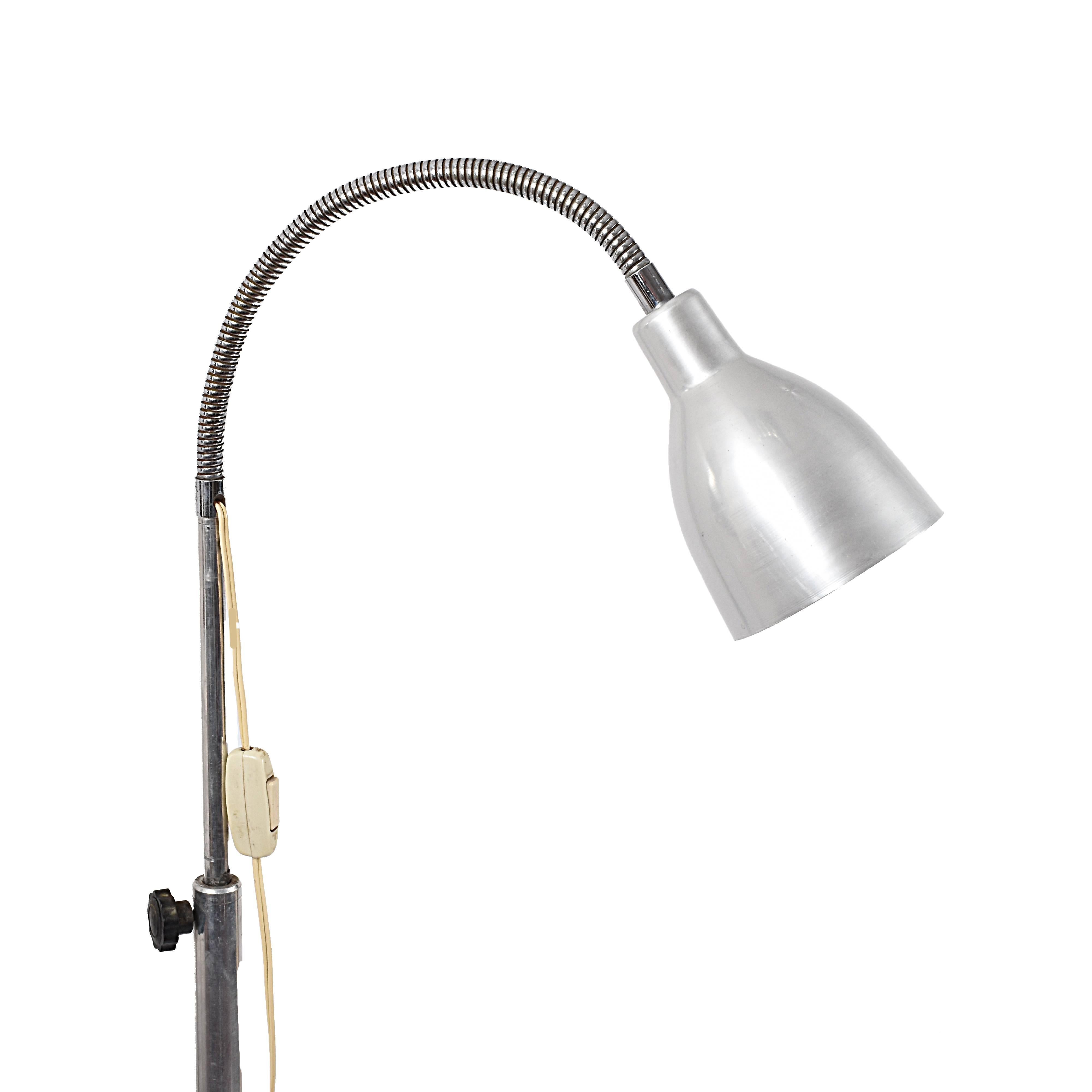 Industrial Metal Medical Floor Lamp, Italy, 1950s Aluminium and Iron, Extensible 3