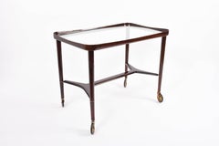 Italian Bar Cart Mahogany Ico Parisi for A. De Baggis , Italy 1950s