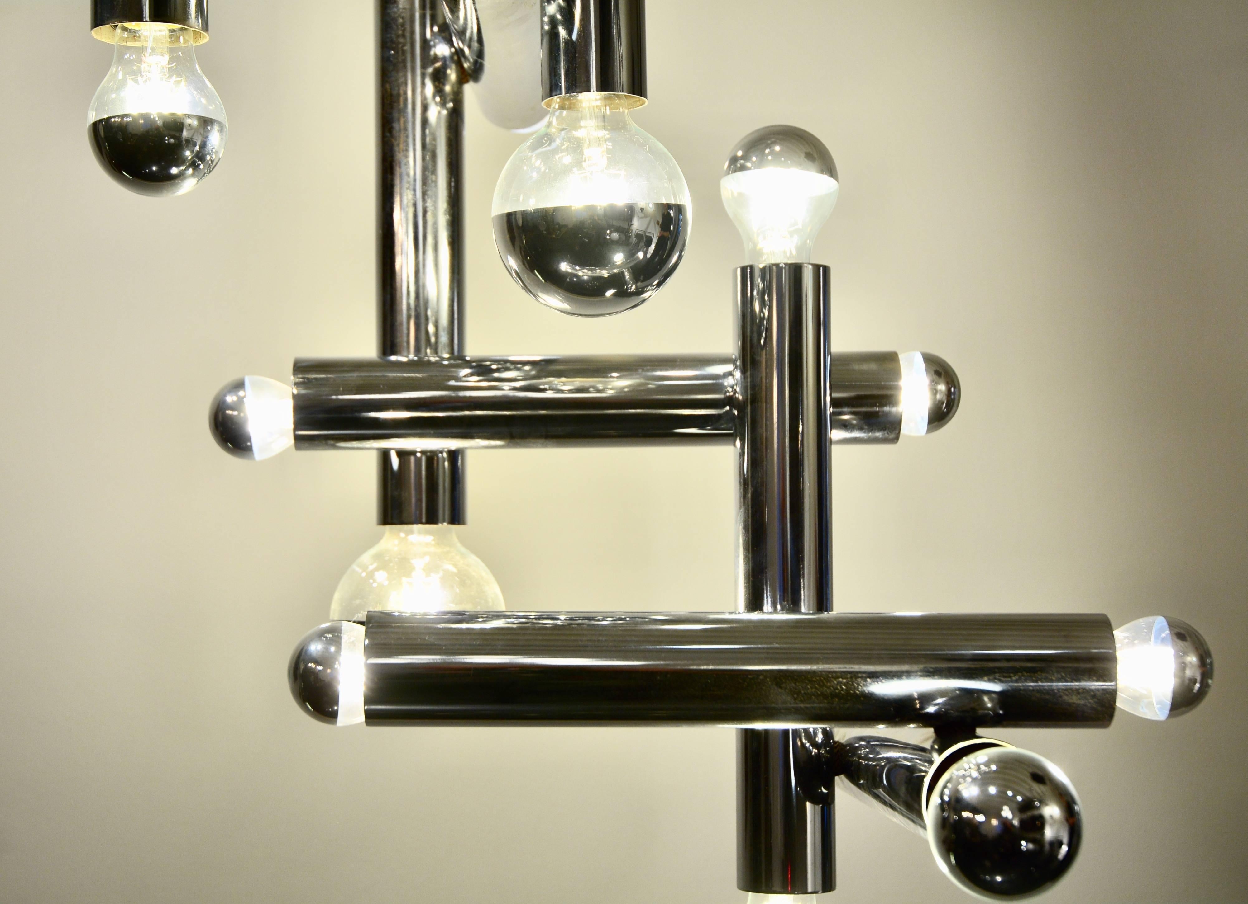 Space Age Chandelier by Stilux from the 1970s For Sale