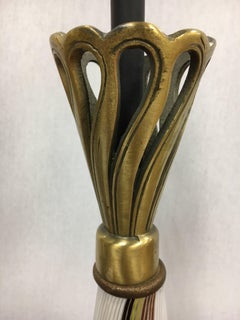 Midcentury Venetian Glass Murano Table Lamp
