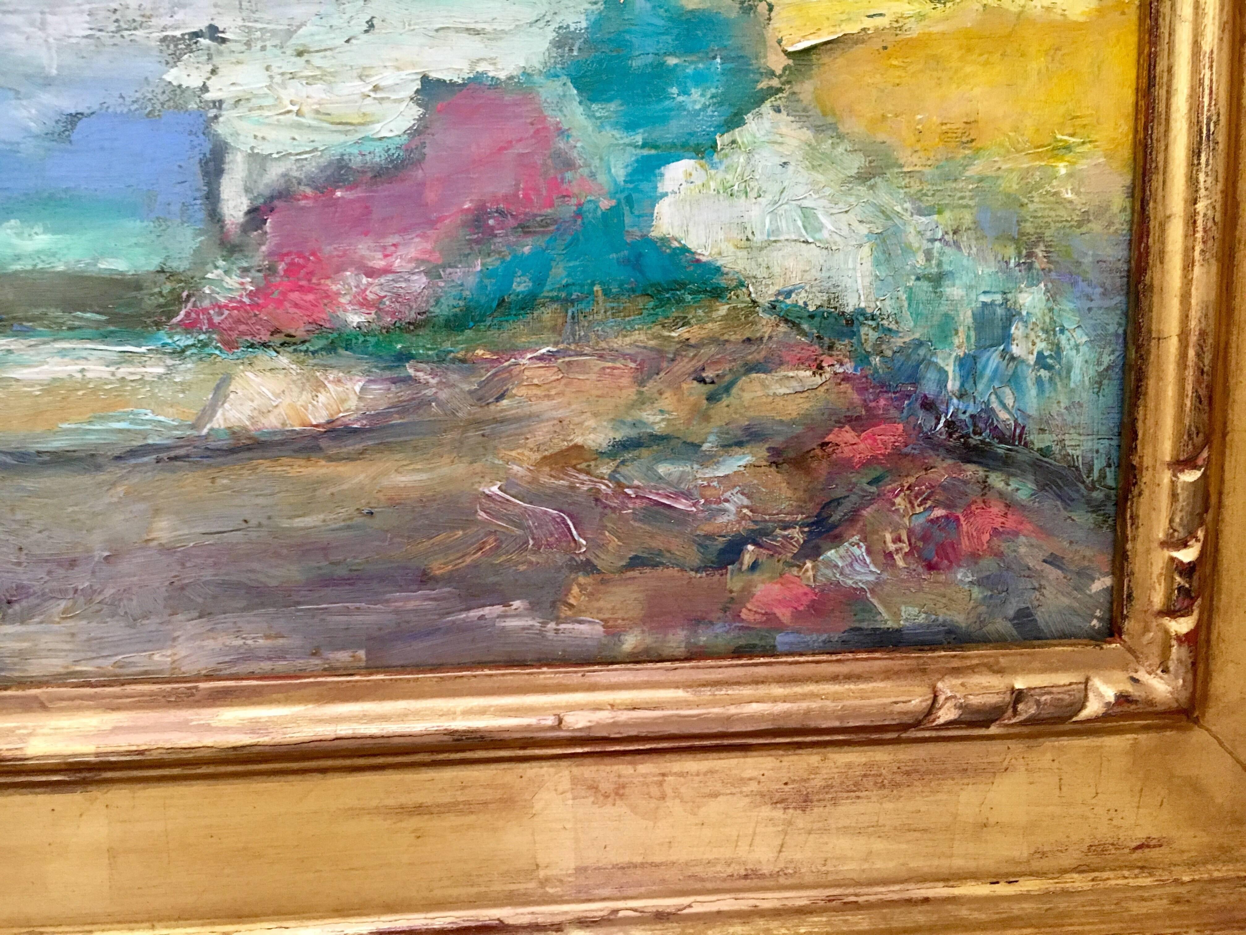Jeffrey Leitz Original Signed Painting Connecticut Shore Landscape For Sale 1