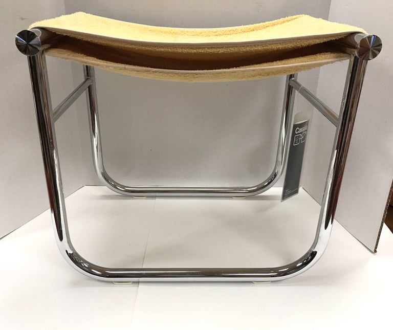 Cassina Le Corbusier Chrome Bathroom Stool For Sale at 1stDibs
