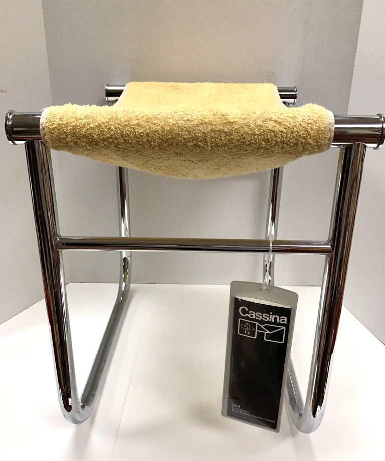 Cassina Le Corbusier Chrome Bathroom Stool For Sale at 1stDibs