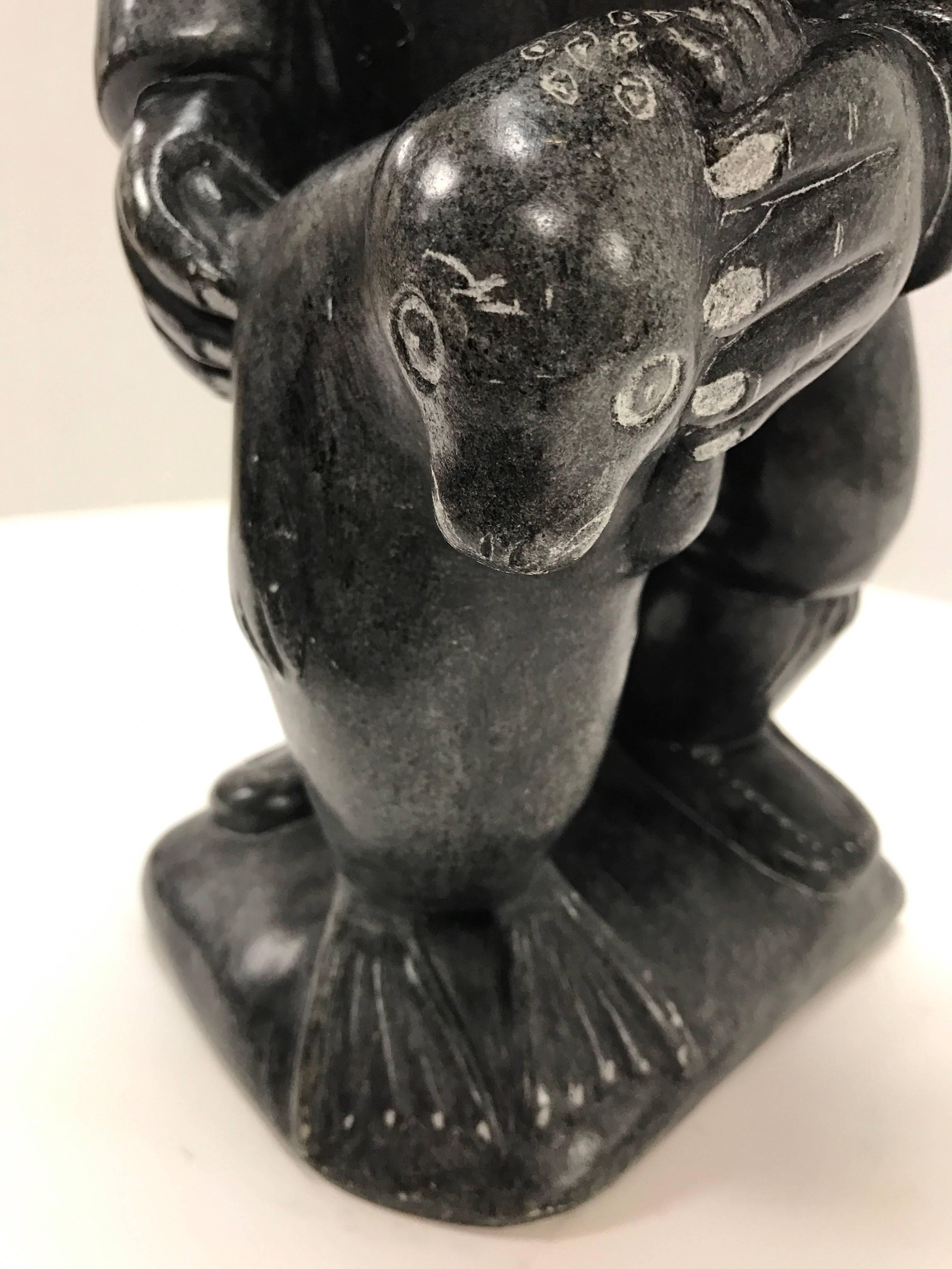 Inuit Soapstone Sculpture Figurine Art Figure 1