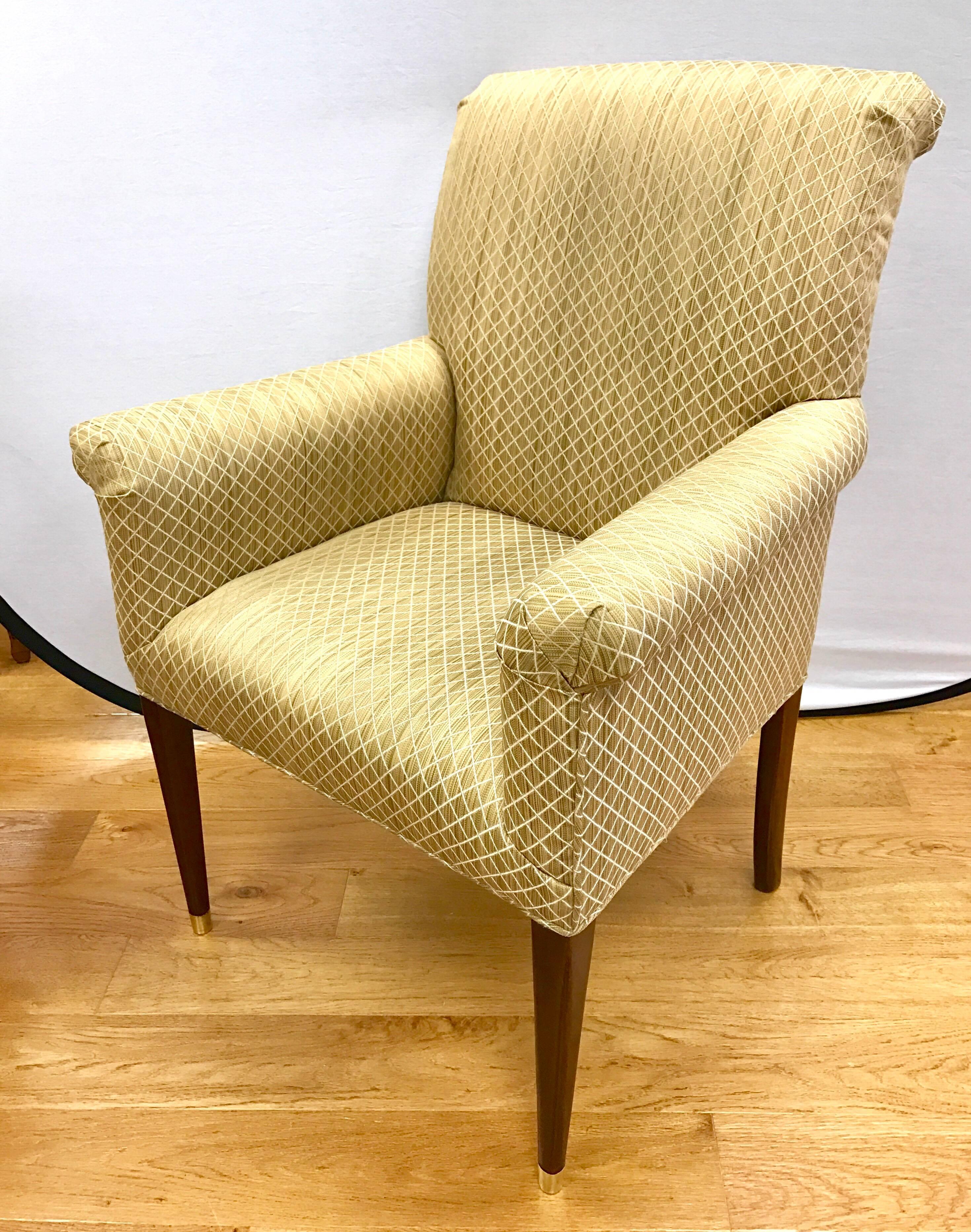American Set of Four Baker Milling Road Gold Upholstered Armchairs