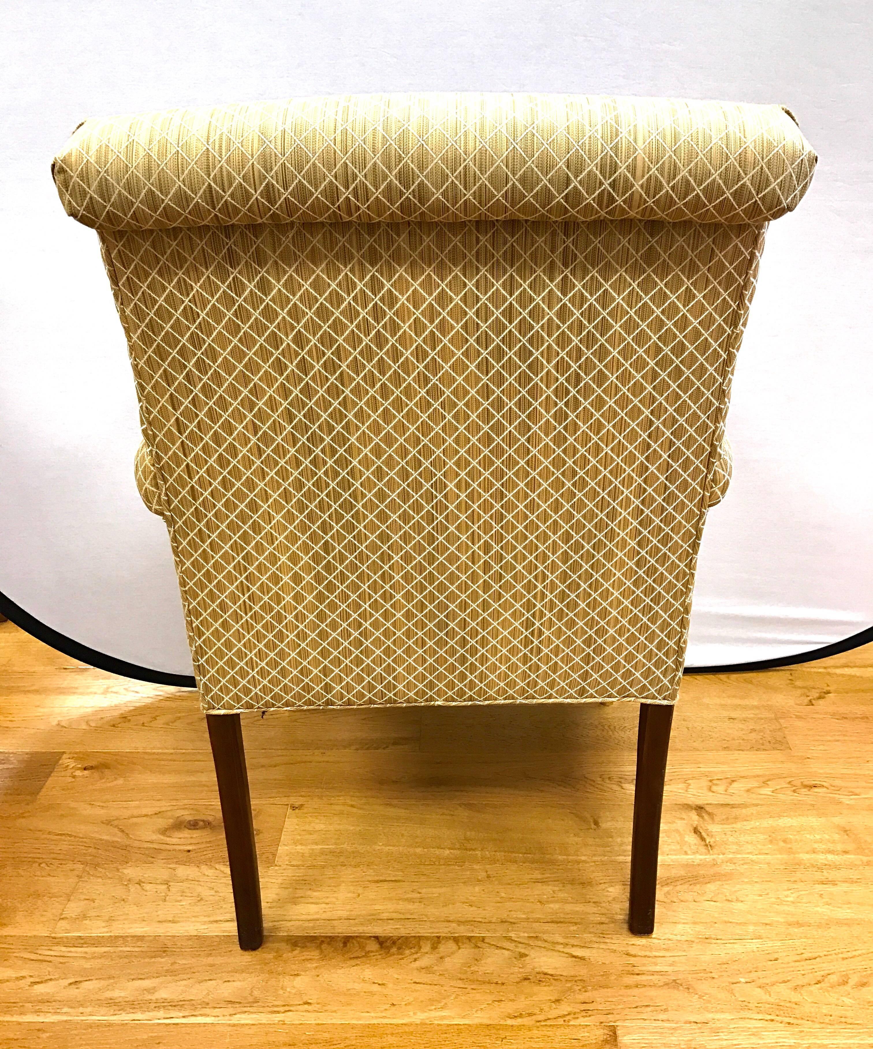 Contemporary Set of Four Baker Milling Road Gold Upholstered Armchairs