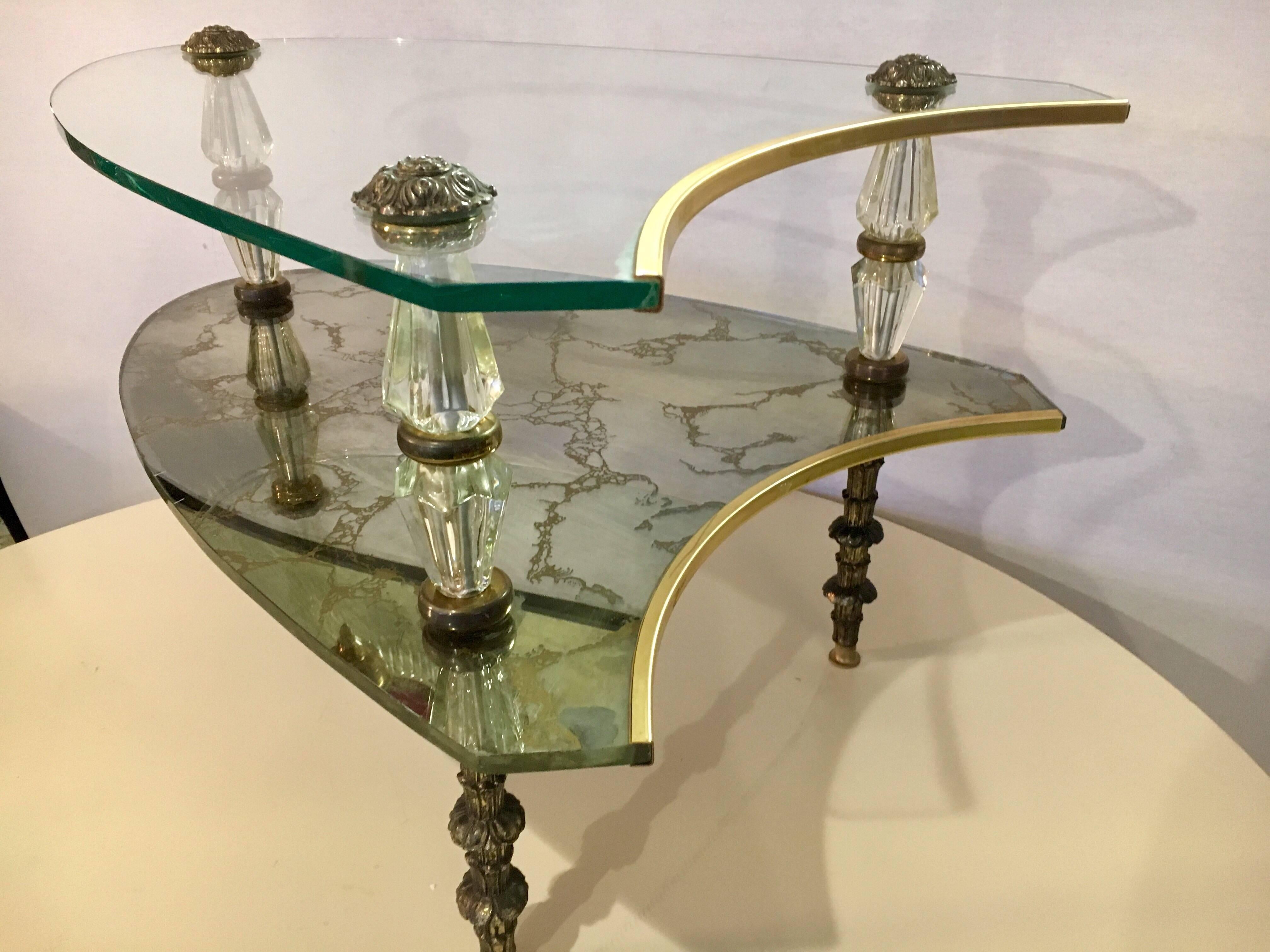 hollywood regency end tables