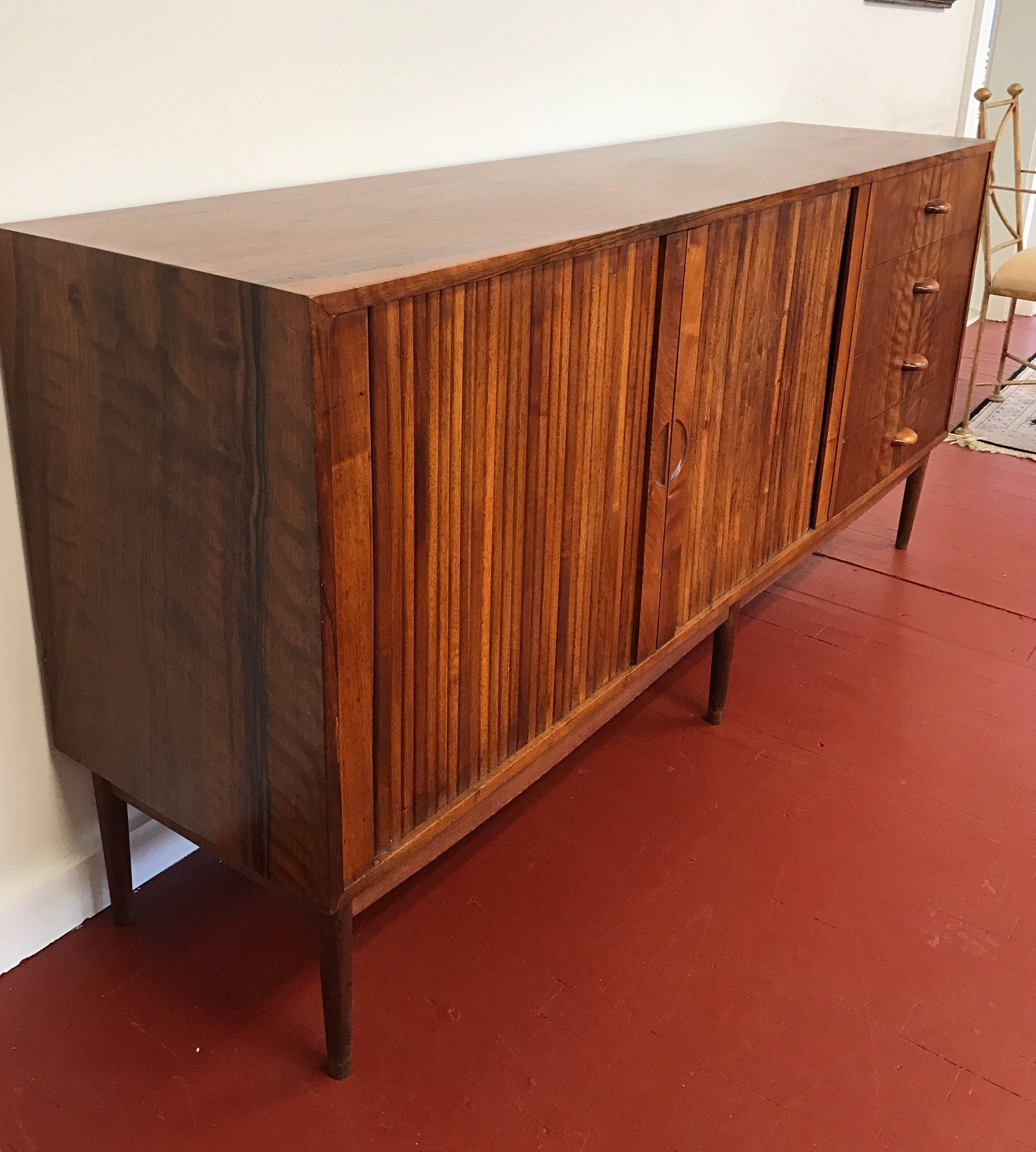 Rare signed Venestra buffet made of rosewood.  All hallmarks are photographed and located in the rear of the top drawer.  Made in Finland.