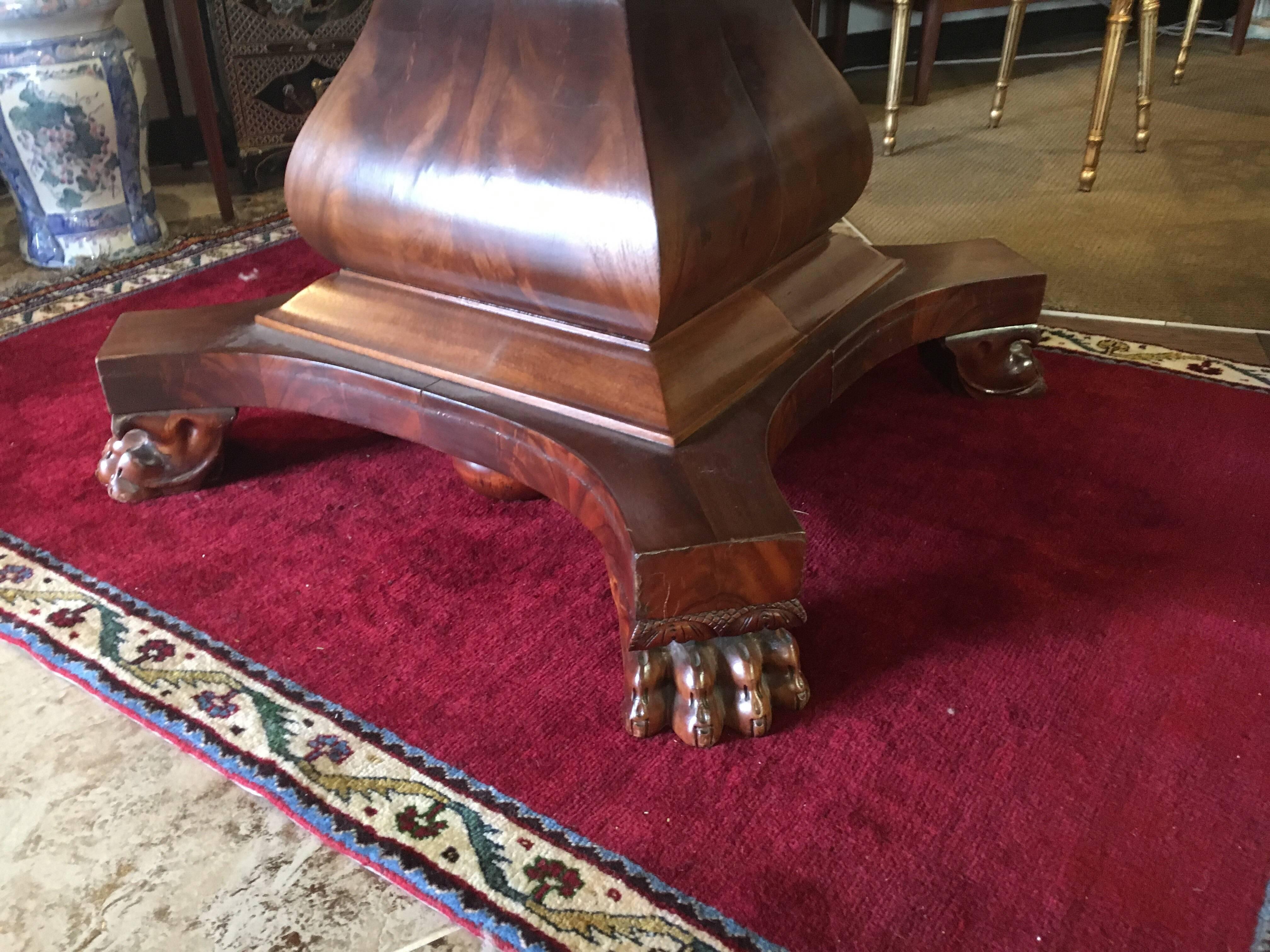 Antique English Regency Mahogany Round Dining Table 2