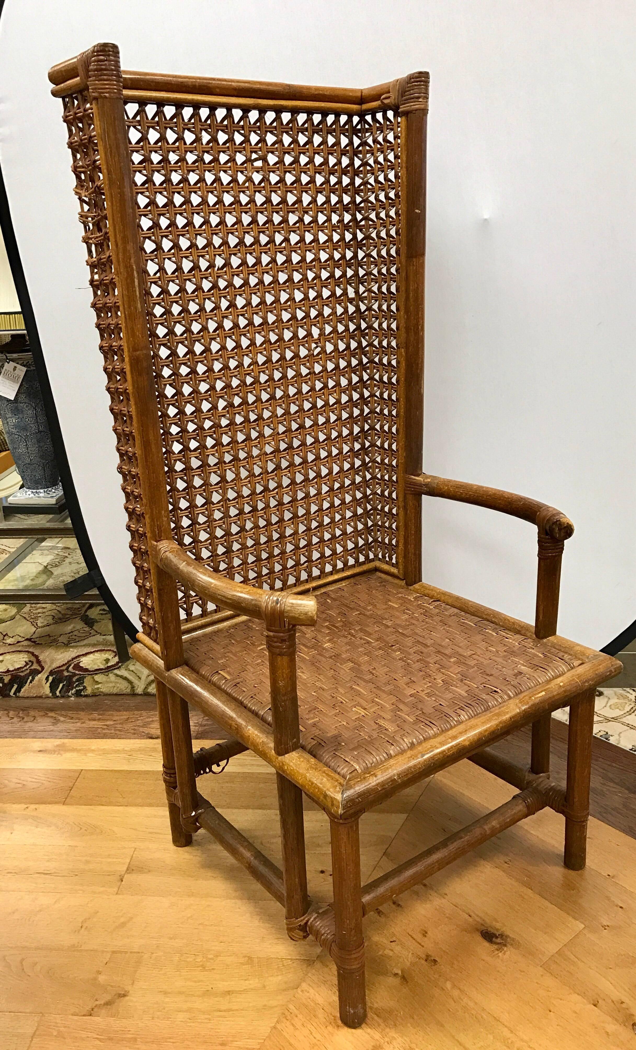 tall rattan chair