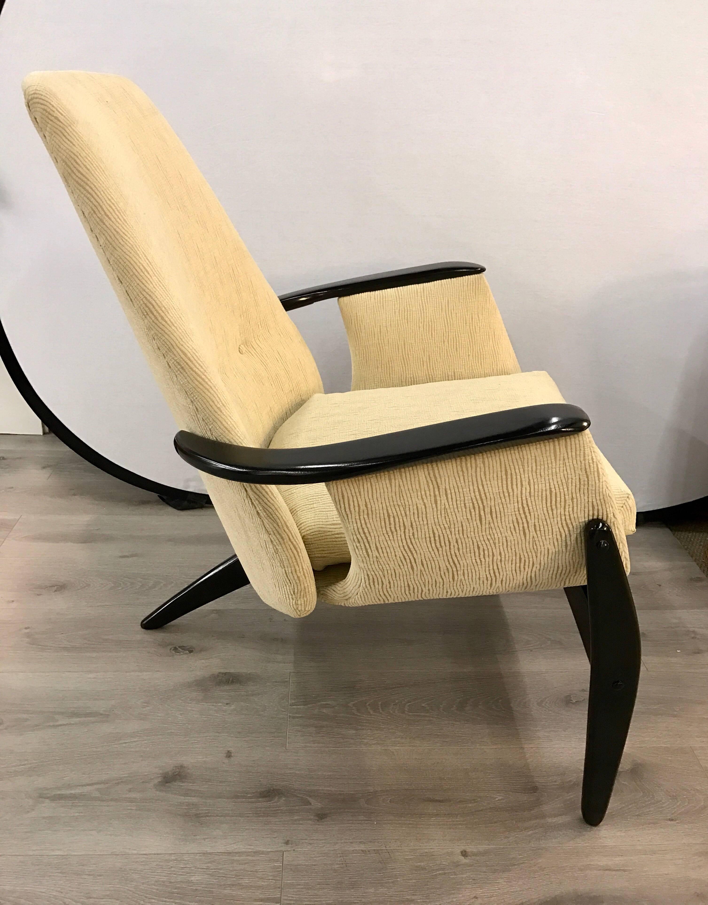 Belgian Mid-Century Modern Tri-Pod Chair Attributed to Alfred Hendrickx 1