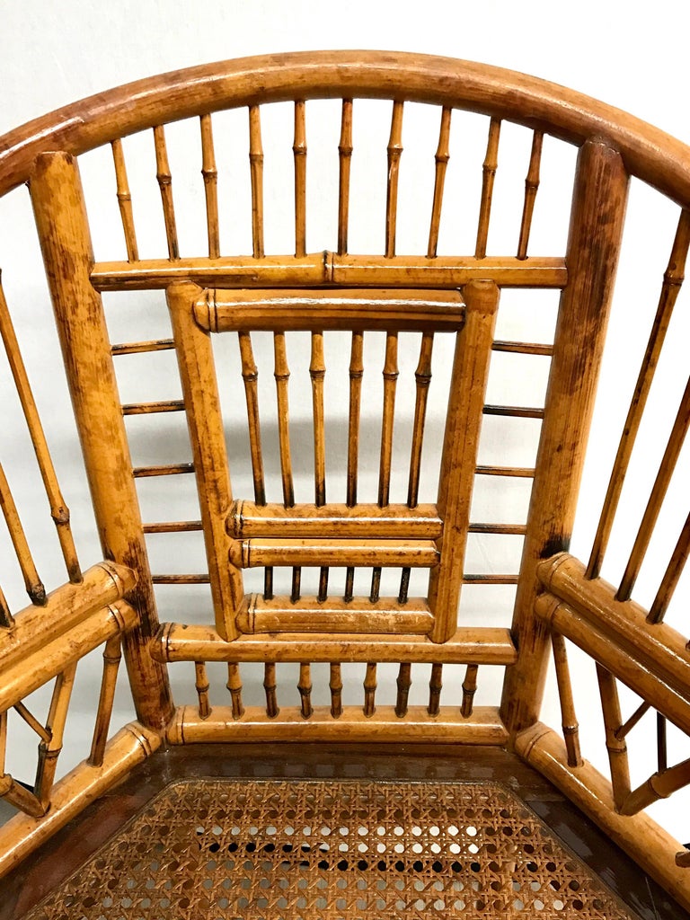 Vintage Bamboo and Rattan Armchair For Sale at 1stDibs