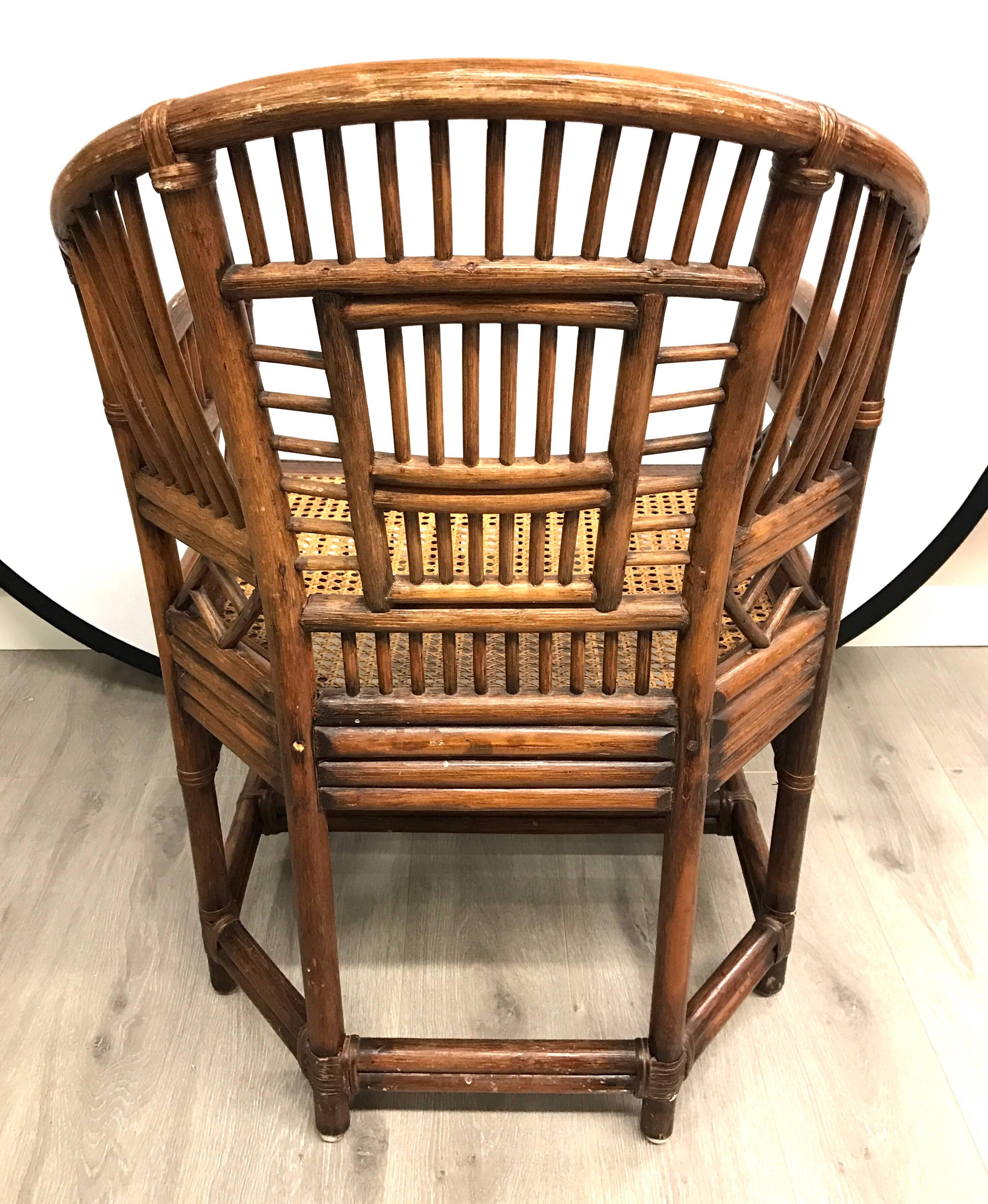 Mid-20th Century Midcentury Bamboo and Rattan Armchair